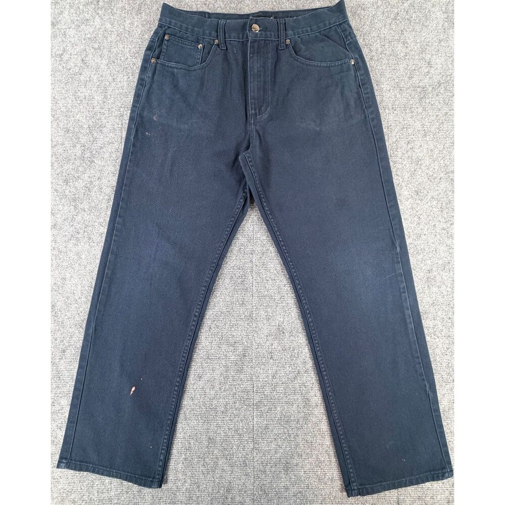 Vintage Y2K Akademiks Baggy Jeans Mens 34x32 Navy Wash Denim